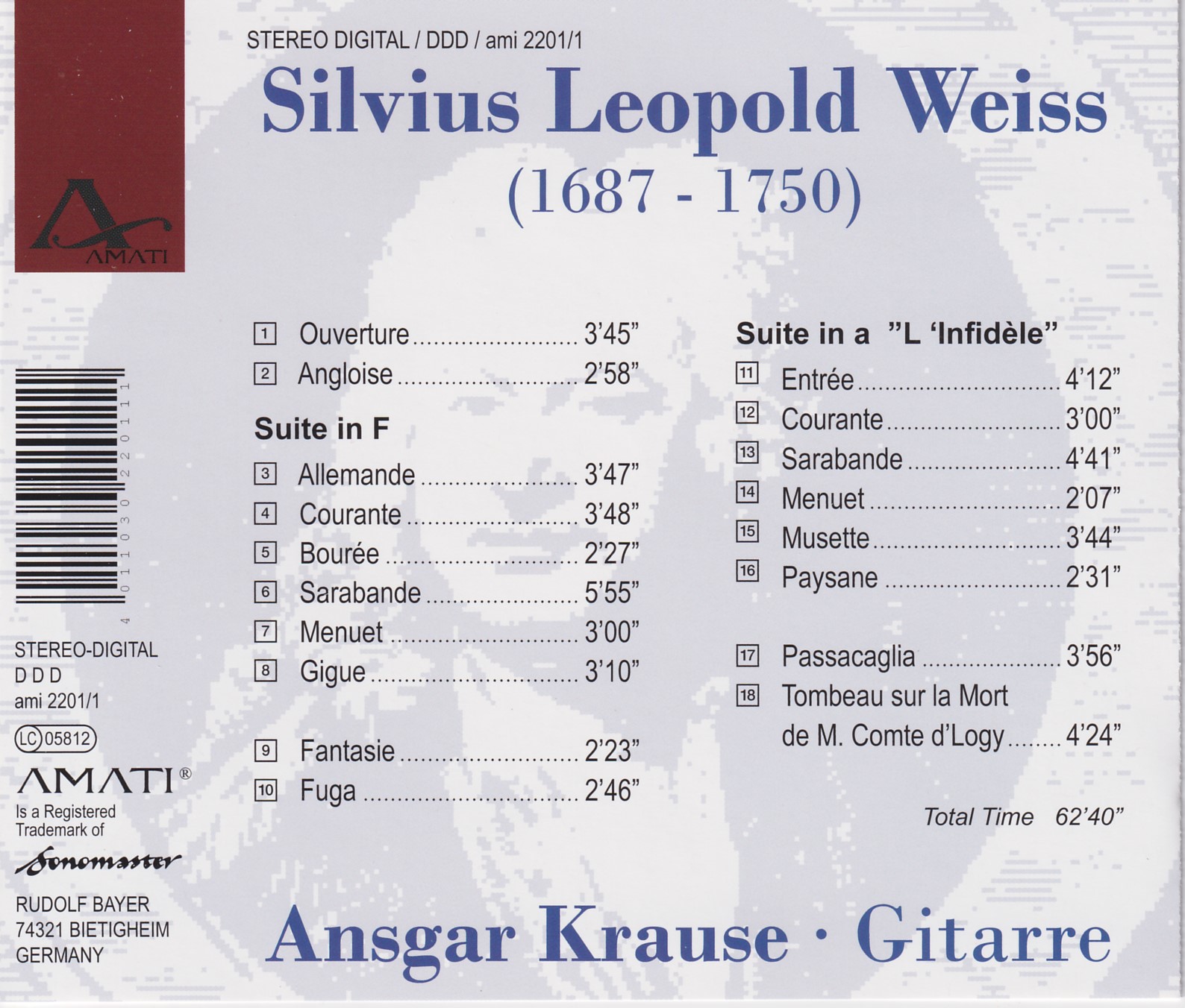 Ansgar Krause spielt Silvius Leopold Weiss