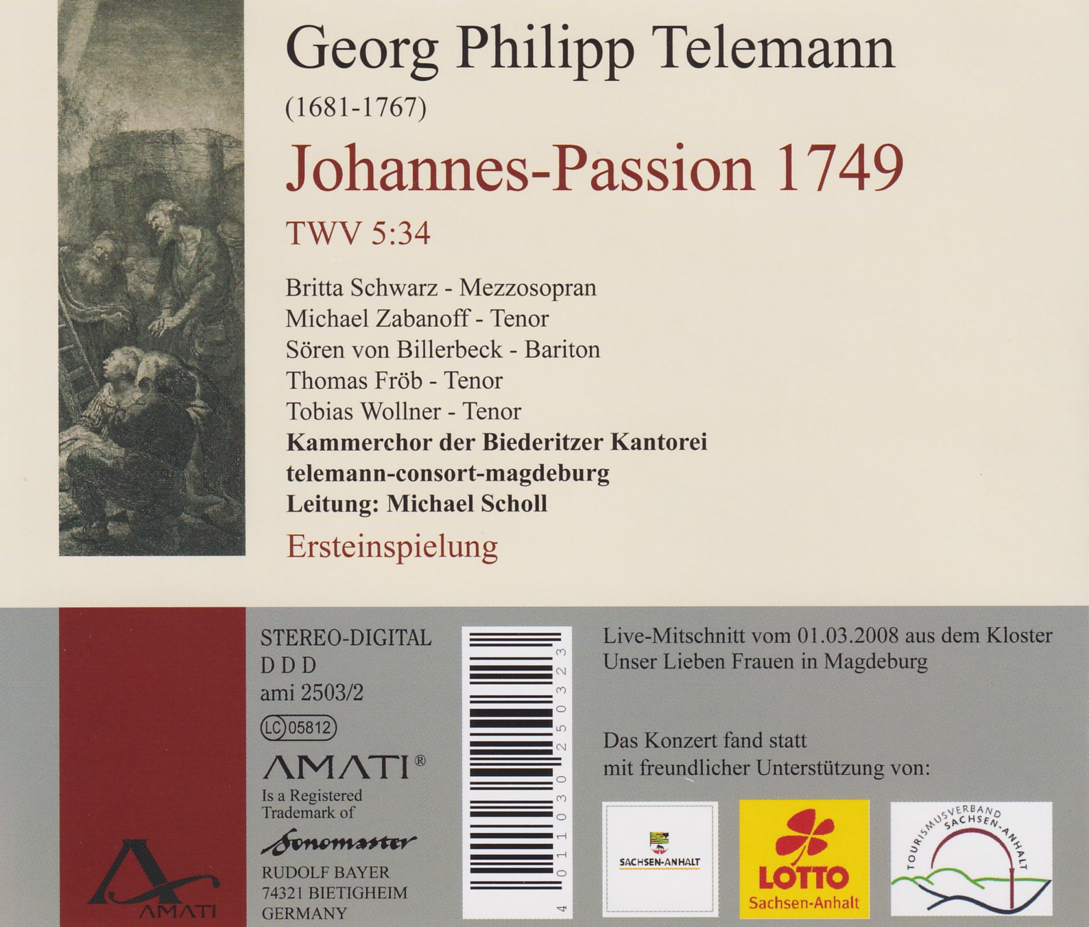 Georg Philipp Telemann - Johannes-Passion